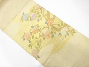 アンティーク　流水に枝花模様織り出し袋帯（材料）